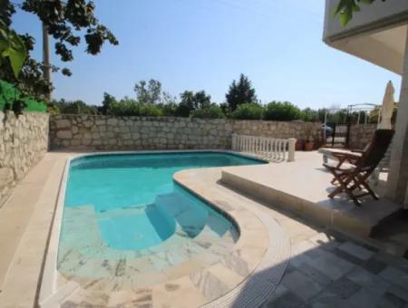 3 1 Villa With Sea View And Pool In Yeşilkent