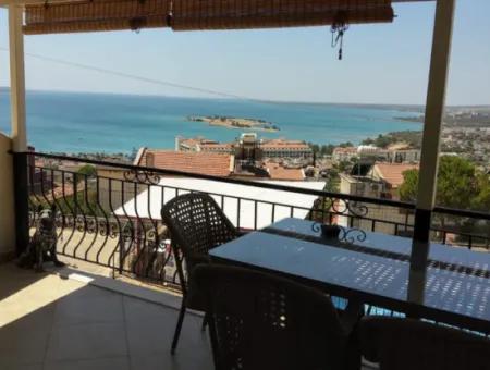 5 1 Fully Furnished Sea View Villa For Sale In Didim Akbükte